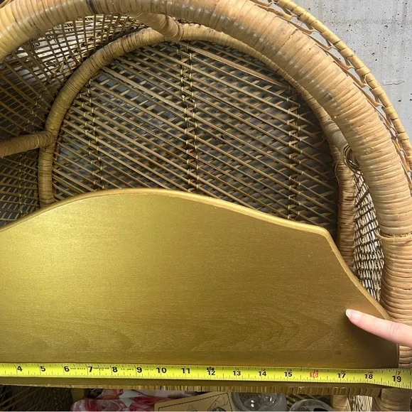 Vintage 1960s Gold Ornate Rose Wall Shelf Dart #3025  Hollywood Regency MCM - Picture 9 of 9